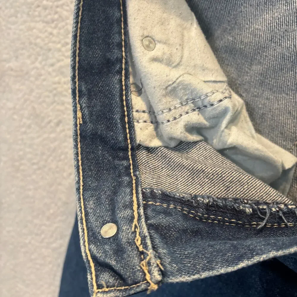 Vintage Loose Y2K Jeans Mens 32x33 Blue Denim Cotton Medium Wash Cargo Quay